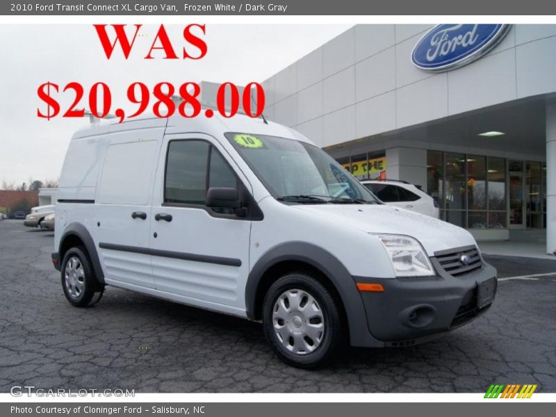 Frozen White / Dark Gray 2010 Ford Transit Connect XL Cargo Van