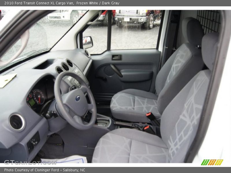  2010 Transit Connect XL Cargo Van Dark Gray Interior