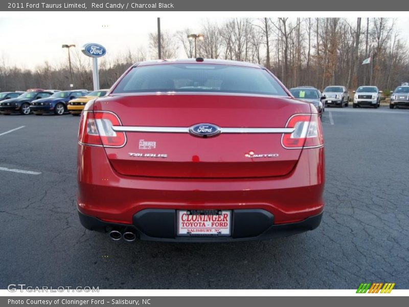 Red Candy / Charcoal Black 2011 Ford Taurus Limited