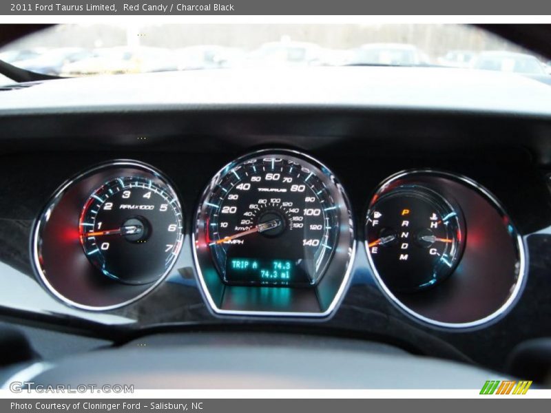 Red Candy / Charcoal Black 2011 Ford Taurus Limited