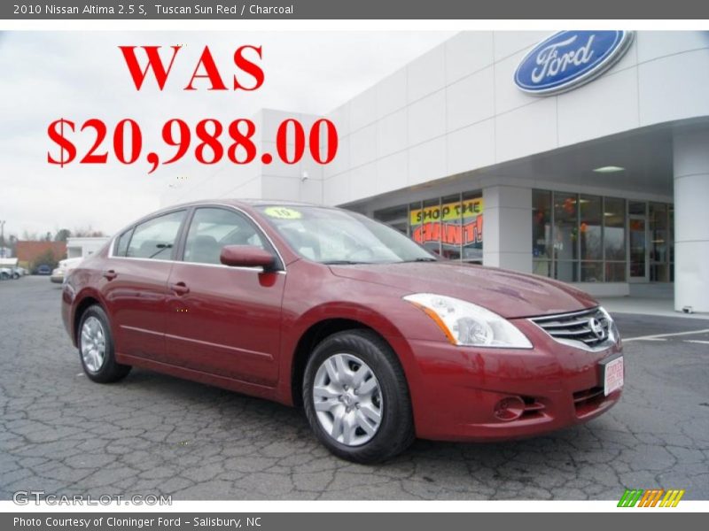 Tuscan Sun Red / Charcoal 2010 Nissan Altima 2.5 S