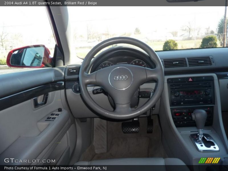 Brilliant Red / Beige 2004 Audi A4 1.8T quattro Sedan