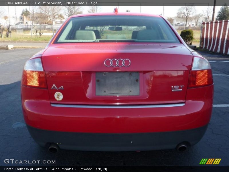 Brilliant Red / Beige 2004 Audi A4 1.8T quattro Sedan