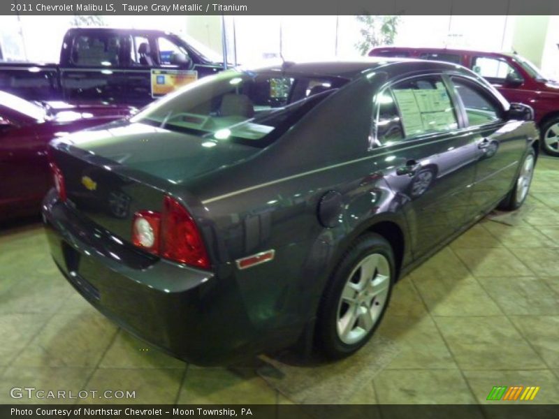 Taupe Gray Metallic / Titanium 2011 Chevrolet Malibu LS