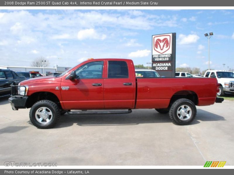 Inferno Red Crystal Pearl / Medium Slate Gray 2008 Dodge Ram 2500 ST Quad Cab 4x4