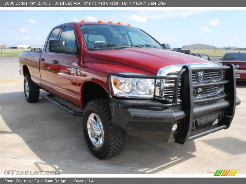 Inferno Red Crystal Pearl / Medium Slate Gray 2008 Dodge Ram 2500 ST Quad Cab 4x4