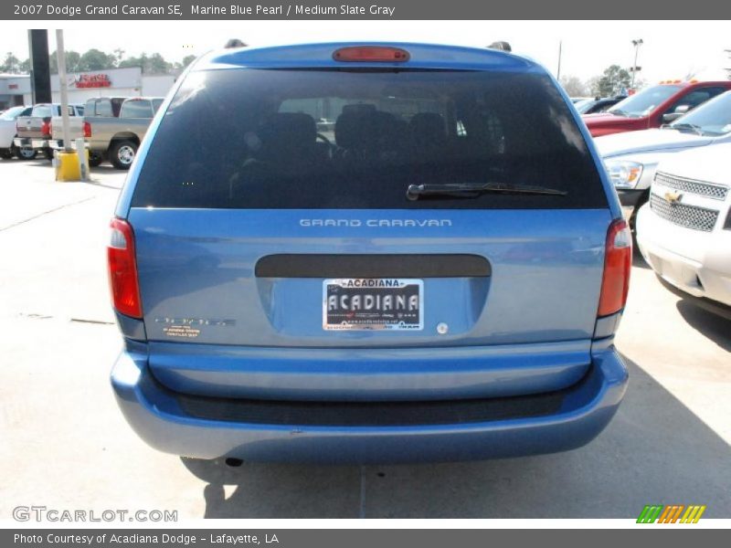 Marine Blue Pearl / Medium Slate Gray 2007 Dodge Grand Caravan SE