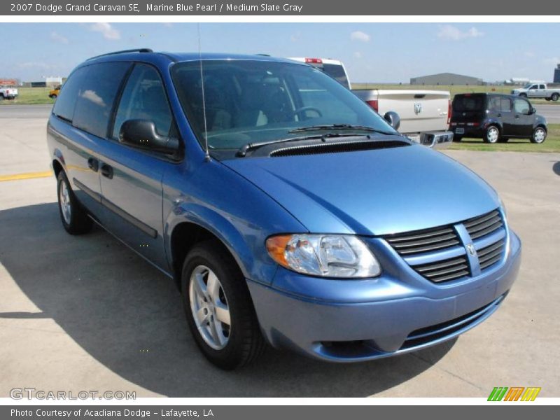 Marine Blue Pearl / Medium Slate Gray 2007 Dodge Grand Caravan SE