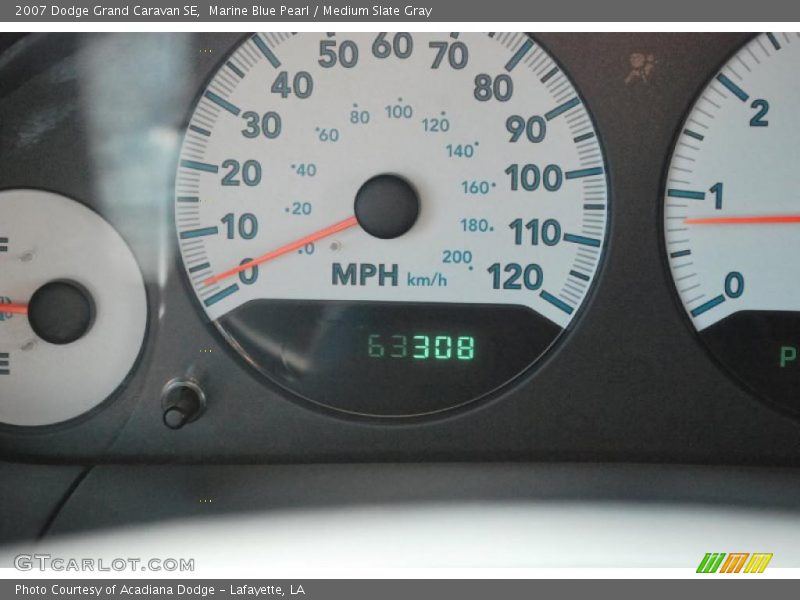 Marine Blue Pearl / Medium Slate Gray 2007 Dodge Grand Caravan SE