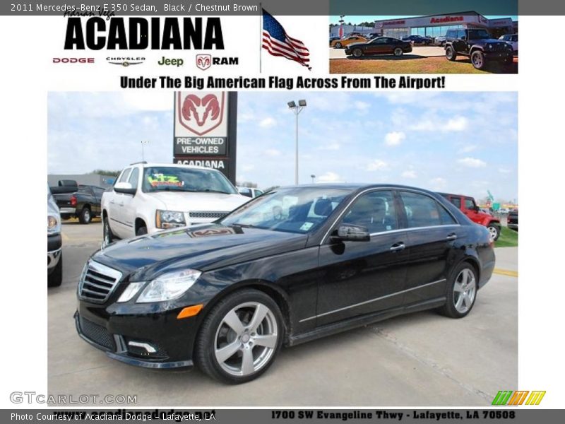 Black / Chestnut Brown 2011 Mercedes-Benz E 350 Sedan