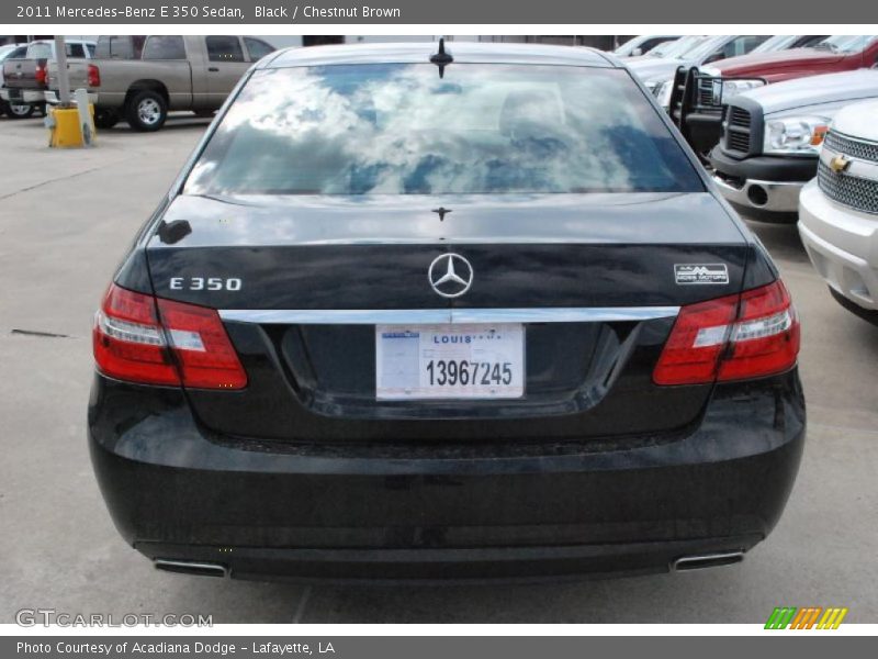 Black / Chestnut Brown 2011 Mercedes-Benz E 350 Sedan