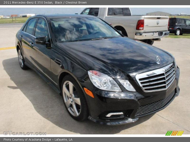Black / Chestnut Brown 2011 Mercedes-Benz E 350 Sedan