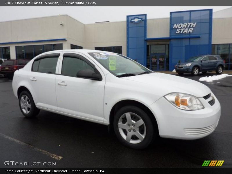 Summit White / Gray 2007 Chevrolet Cobalt LS Sedan