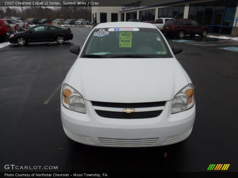 Summit White / Gray 2007 Chevrolet Cobalt LS Sedan