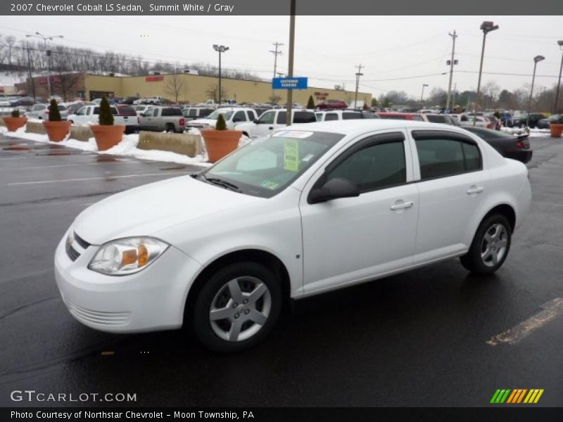 Summit White / Gray 2007 Chevrolet Cobalt LS Sedan