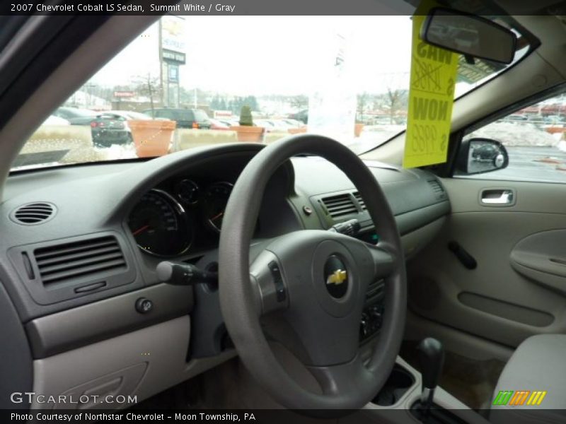 Summit White / Gray 2007 Chevrolet Cobalt LS Sedan