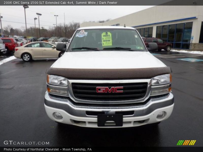 Summit White / Dark Pewter 2006 GMC Sierra 1500 SLT Extended Cab 4x4