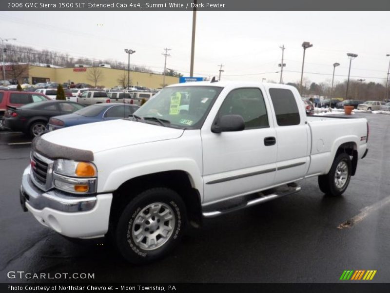 Summit White / Dark Pewter 2006 GMC Sierra 1500 SLT Extended Cab 4x4