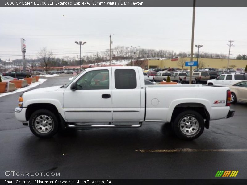 Summit White / Dark Pewter 2006 GMC Sierra 1500 SLT Extended Cab 4x4