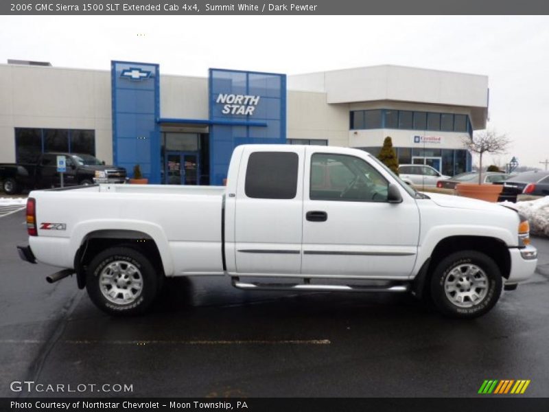 Summit White / Dark Pewter 2006 GMC Sierra 1500 SLT Extended Cab 4x4