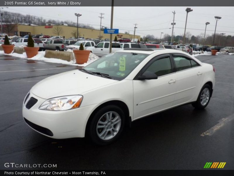 Ivory White / Ebony 2005 Pontiac G6 Sedan