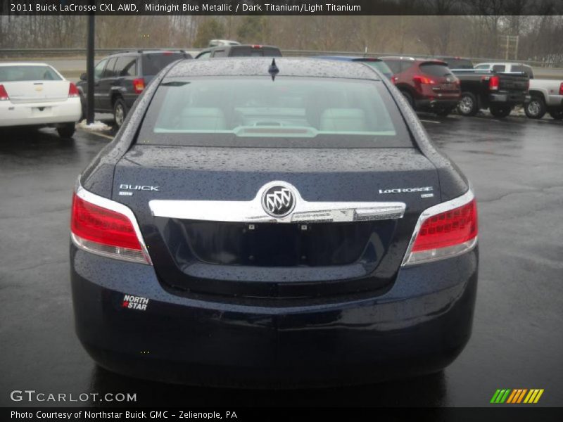 Midnight Blue Metallic / Dark Titanium/Light Titanium 2011 Buick LaCrosse CXL AWD