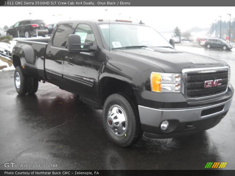 Onyx Black / Ebony 2011 GMC Sierra 3500HD SLT Crew Cab 4x4 Dually