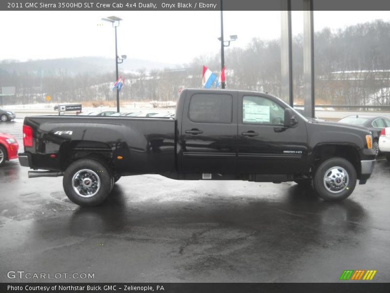 Onyx Black / Ebony 2011 GMC Sierra 3500HD SLT Crew Cab 4x4 Dually