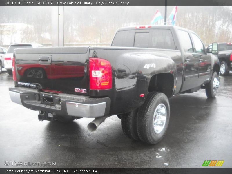 Onyx Black / Ebony 2011 GMC Sierra 3500HD SLT Crew Cab 4x4 Dually
