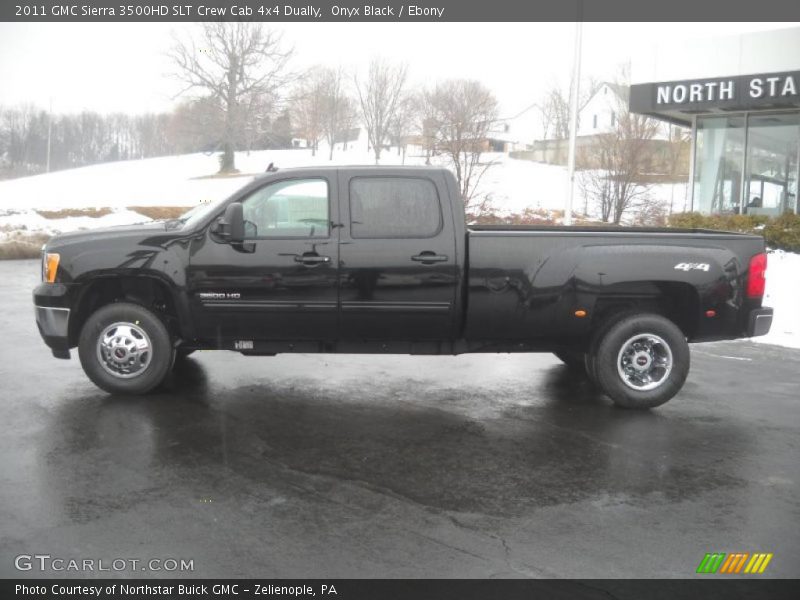 Onyx Black / Ebony 2011 GMC Sierra 3500HD SLT Crew Cab 4x4 Dually