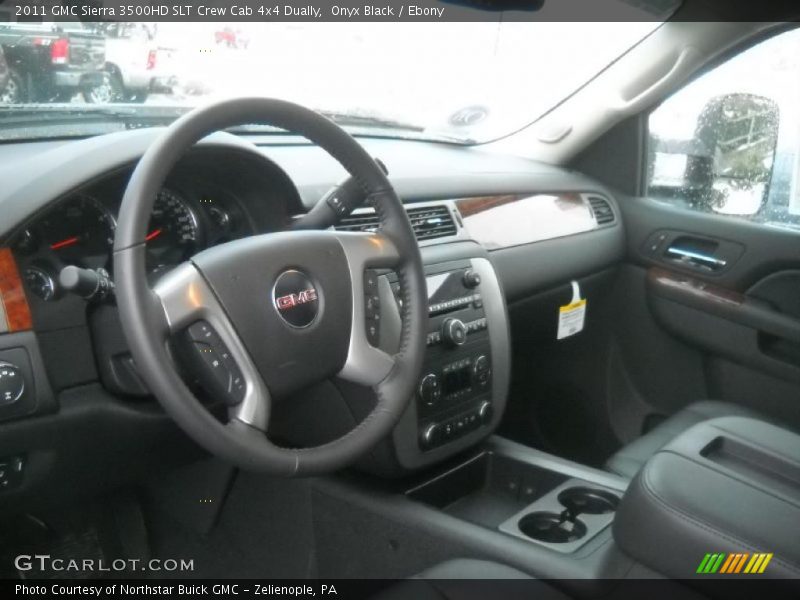 Onyx Black / Ebony 2011 GMC Sierra 3500HD SLT Crew Cab 4x4 Dually