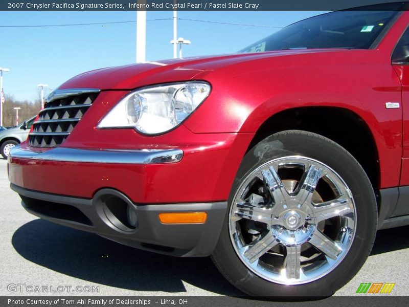 Inferno Red Crystal Pearl / Pastel Slate Gray 2007 Chrysler Pacifica Signature Series