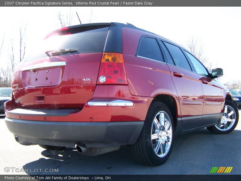 Inferno Red Crystal Pearl / Pastel Slate Gray 2007 Chrysler Pacifica Signature Series