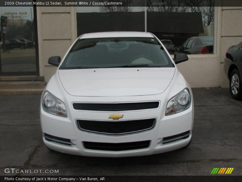 Summit White / Cocoa/Cashmere 2009 Chevrolet Malibu LS Sedan