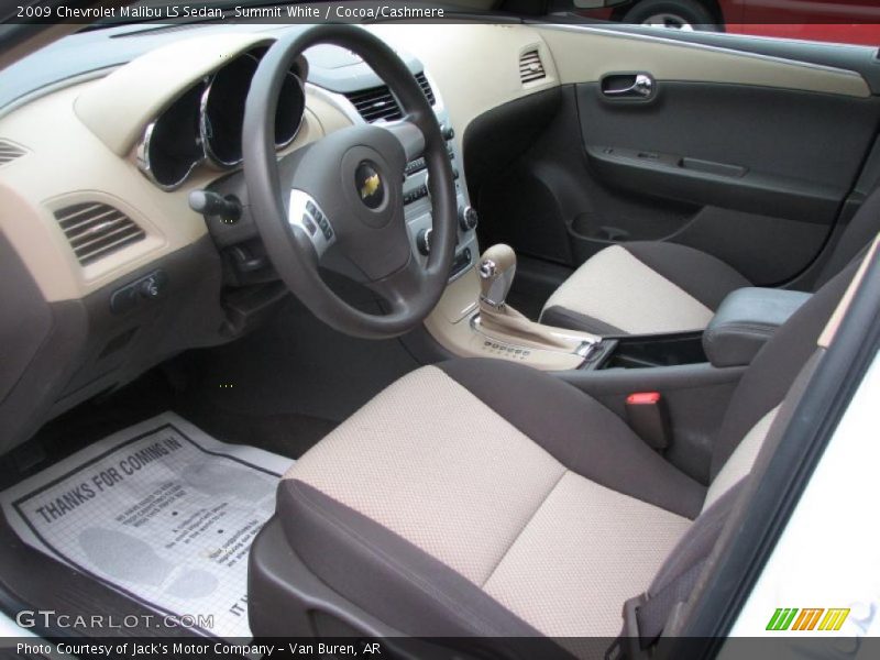 Summit White / Cocoa/Cashmere 2009 Chevrolet Malibu LS Sedan