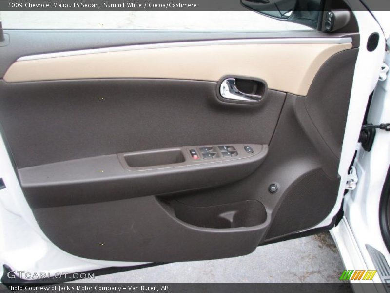 Summit White / Cocoa/Cashmere 2009 Chevrolet Malibu LS Sedan