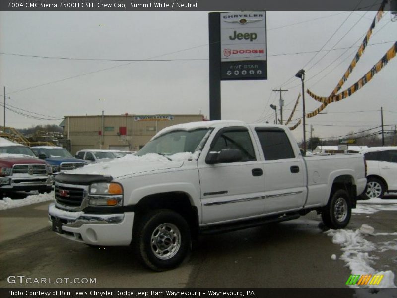 Summit White / Neutral 2004 GMC Sierra 2500HD SLE Crew Cab