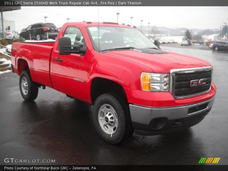 Fire Red / Dark Titanium 2011 GMC Sierra 2500HD Work Truck Regular Cab 4x4