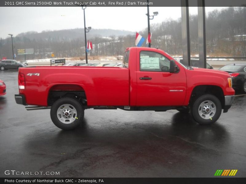 Fire Red / Dark Titanium 2011 GMC Sierra 2500HD Work Truck Regular Cab 4x4