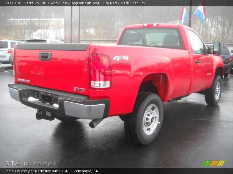 Fire Red / Dark Titanium 2011 GMC Sierra 2500HD Work Truck Regular Cab 4x4