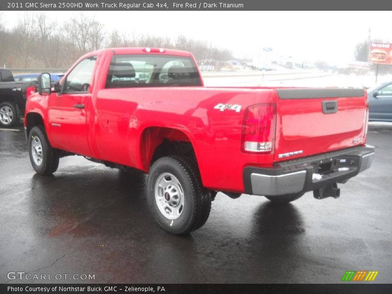 Fire Red / Dark Titanium 2011 GMC Sierra 2500HD Work Truck Regular Cab 4x4