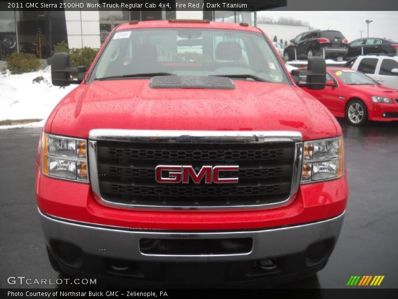 Fire Red / Dark Titanium 2011 GMC Sierra 2500HD Work Truck Regular Cab 4x4