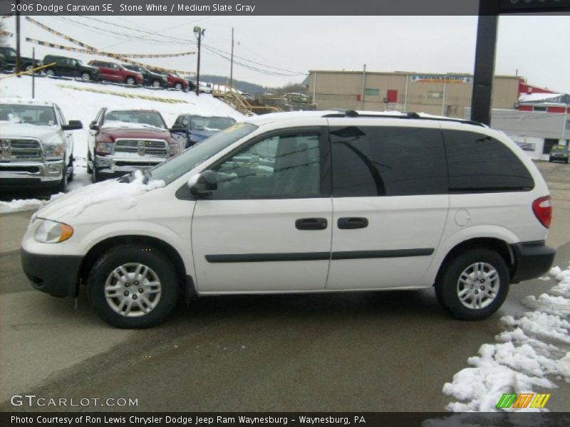 Stone White / Medium Slate Gray 2006 Dodge Caravan SE