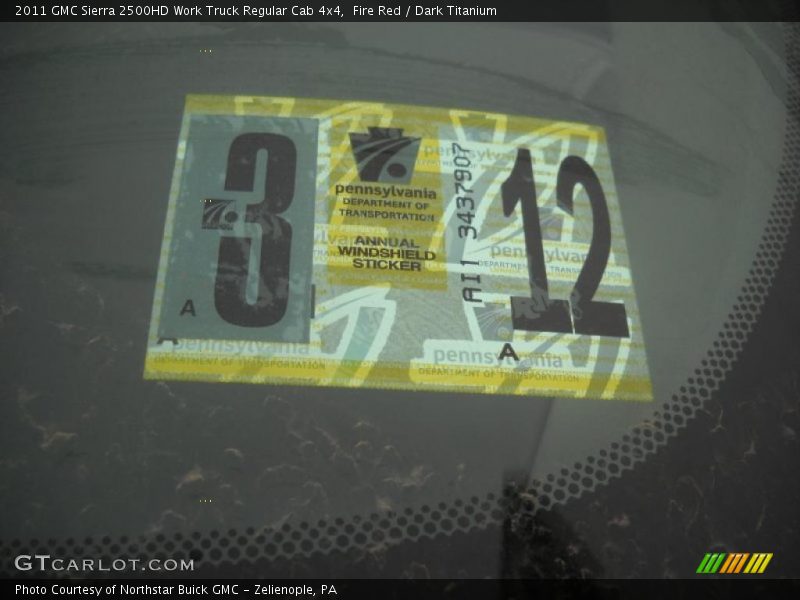 Fire Red / Dark Titanium 2011 GMC Sierra 2500HD Work Truck Regular Cab 4x4