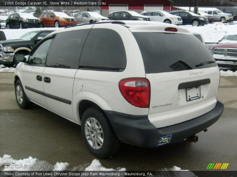 Stone White / Medium Slate Gray 2006 Dodge Caravan SE