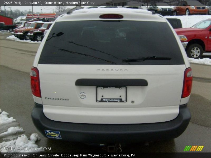 Stone White / Medium Slate Gray 2006 Dodge Caravan SE