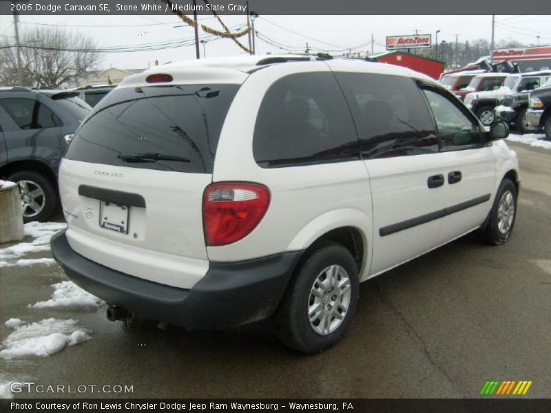 Stone White / Medium Slate Gray 2006 Dodge Caravan SE