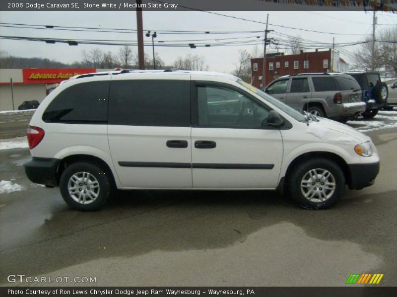 Stone White / Medium Slate Gray 2006 Dodge Caravan SE