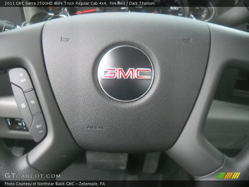 Fire Red / Dark Titanium 2011 GMC Sierra 2500HD Work Truck Regular Cab 4x4