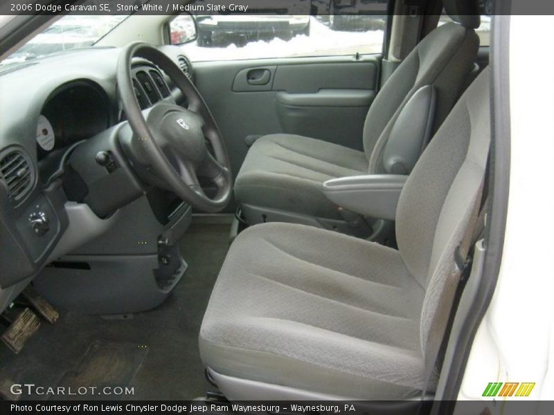 Stone White / Medium Slate Gray 2006 Dodge Caravan SE